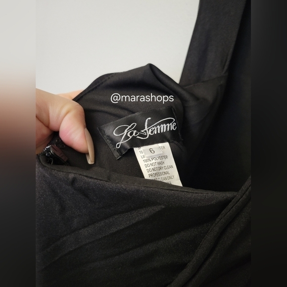 La Femme Sweetheart High Slit Strappy Back Prom Dress 28536 - Picture 5 of 6